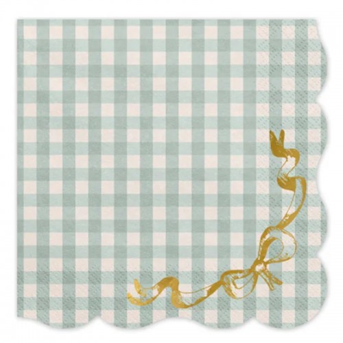 Guardanapos Vichy Verde Sálvia